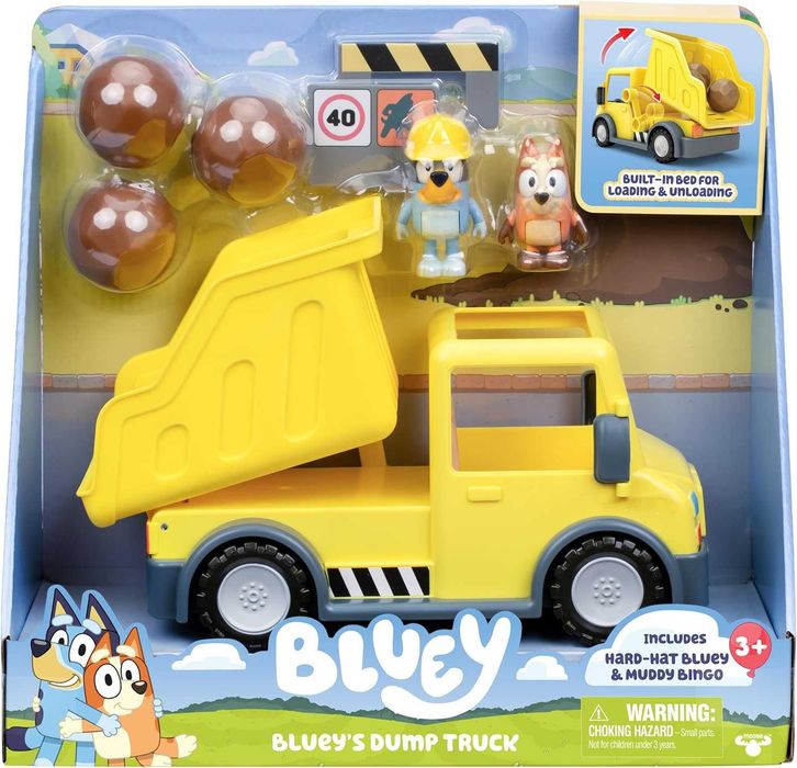 Блуи Bluey Самосвал и две фигурки Блуи и Бинго