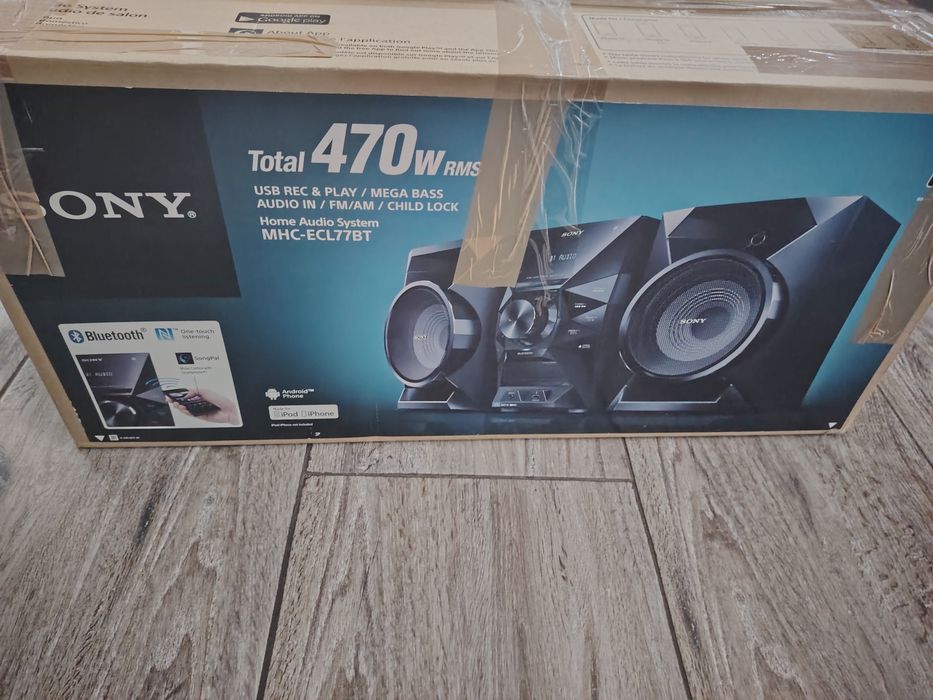 Sony MHC-ECL77BT – 470W RMS, Bluetooth + NFC