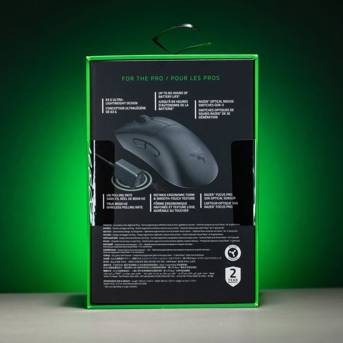 8K Razer Deathadder V3 PRO 8K мышка/мышь (Аналог Deathadder v4 pro)