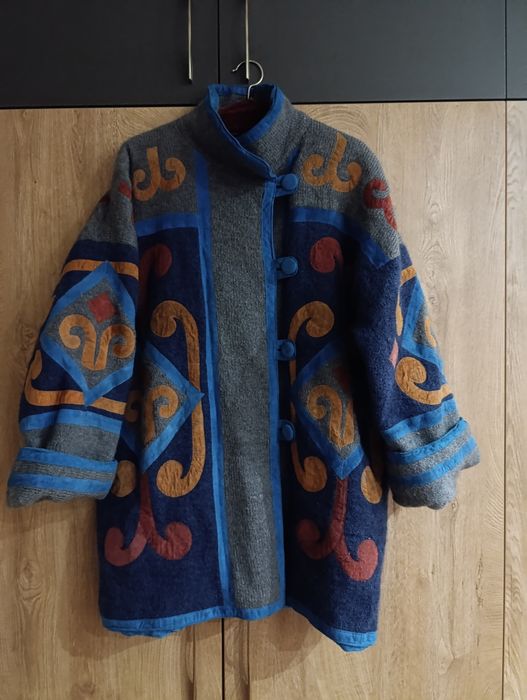 Вълнено плетено палто -ръчна изработка