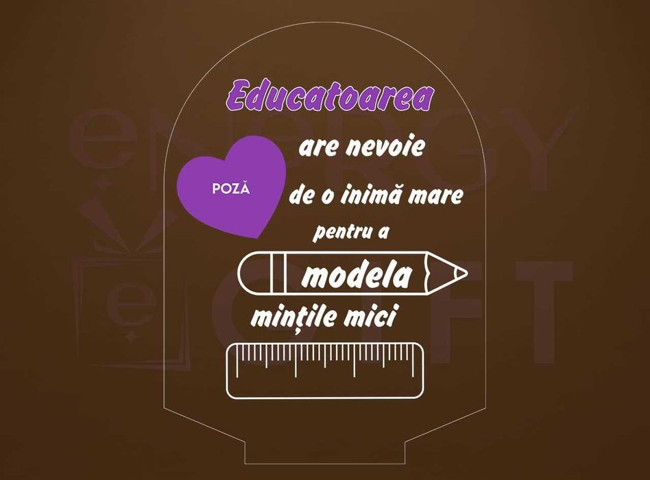 Lampa Led Personalizata – Educatoare / Învățătoare / Profesoară