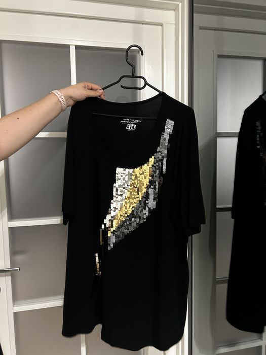 Tricou negru cu paiete