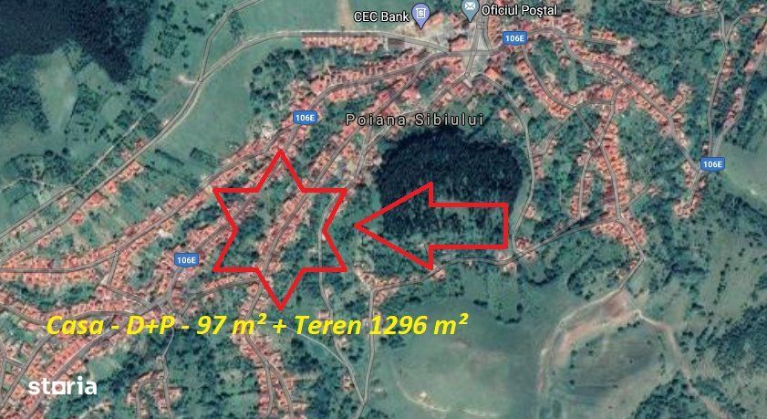 Casa - D+P - 140 m² + Teren 1296 m², Poiana Sibiului
