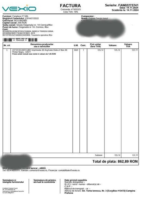 Anycubic Kobra 2 Neo 2024 – Ca Nouă! Doar 4 Utilizări!