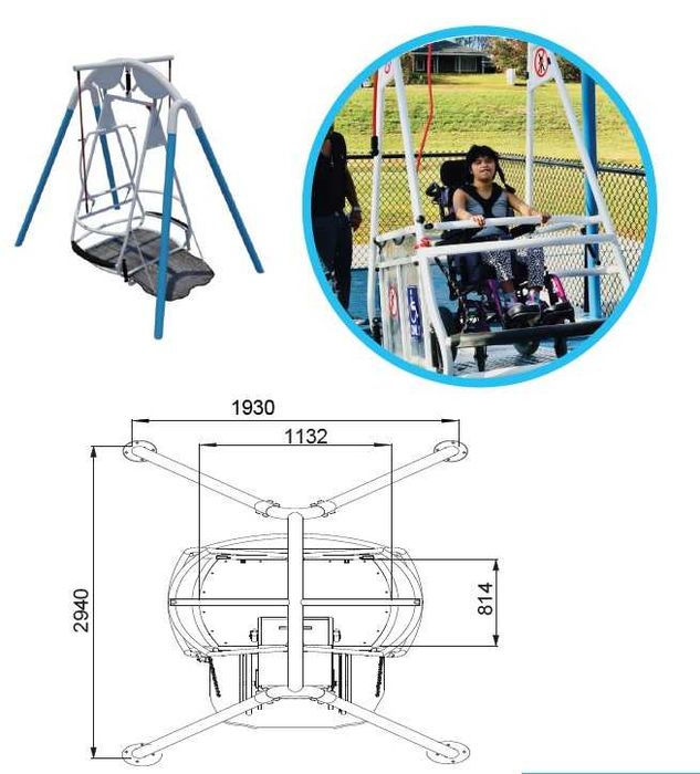 Leagan pentru copii cu dizabilitati