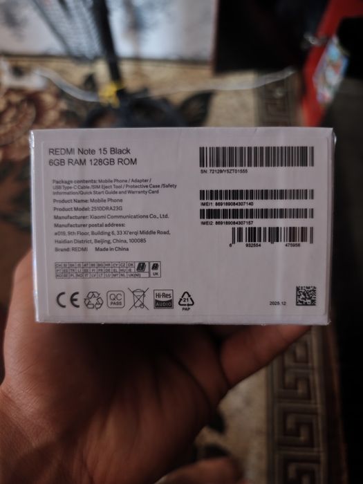 Redmi note 15 6/128 pachka