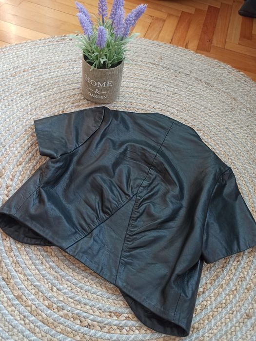 Кожено късо сако