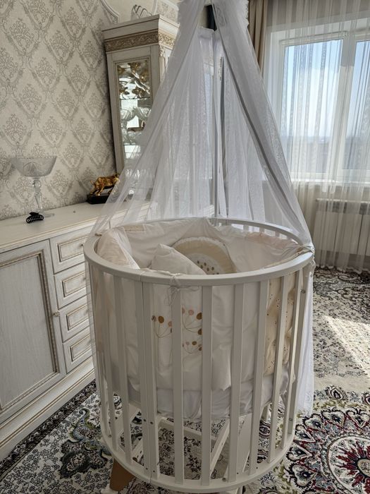 Кроватка-трансформер TOMIX Aurora манеж детский