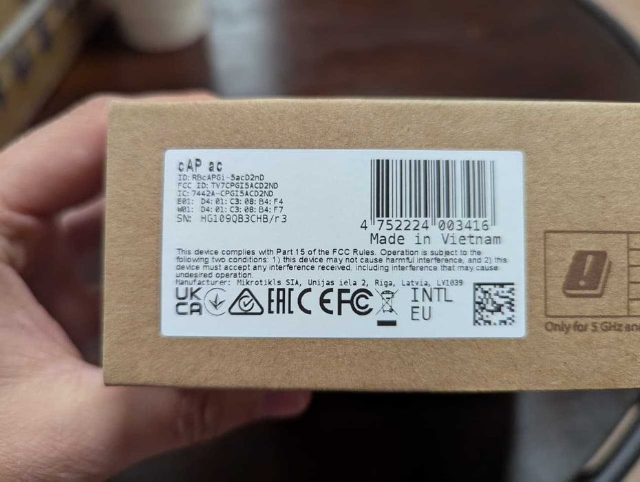 Точка доступа Mikrotik Cap ac