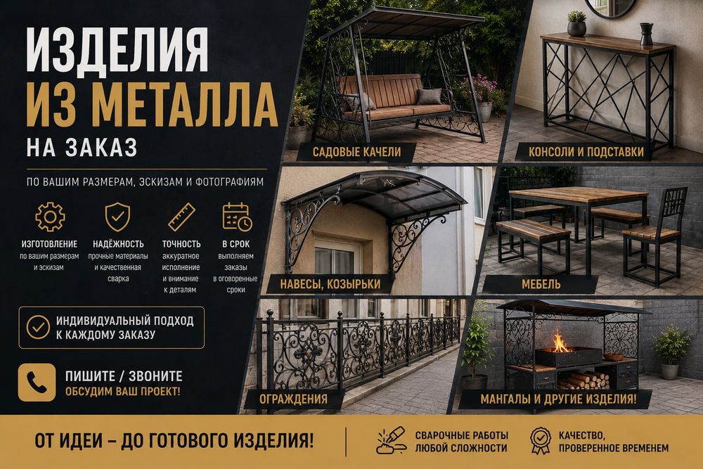 Изделия из металла на заказ | Сварочные работы | Лофт, мебель, декор