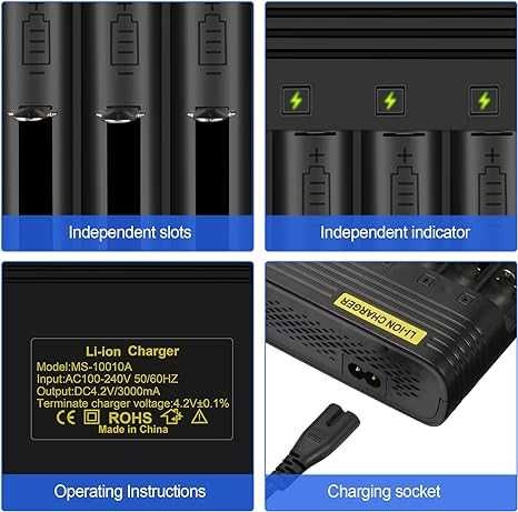 Incarcator de Acumulatori Li-ion  Multifuntional 10 Porturi