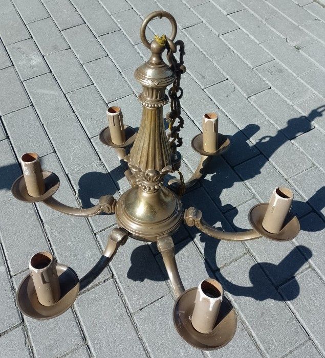 Candelabru antic cu ,6 brațe din bronz masiv