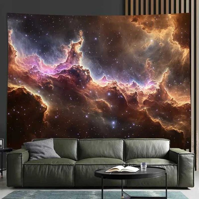 Tapiserie de Perete 240x180 cm 3D Nebula – Nouă, Poliester, Decor Galaxie