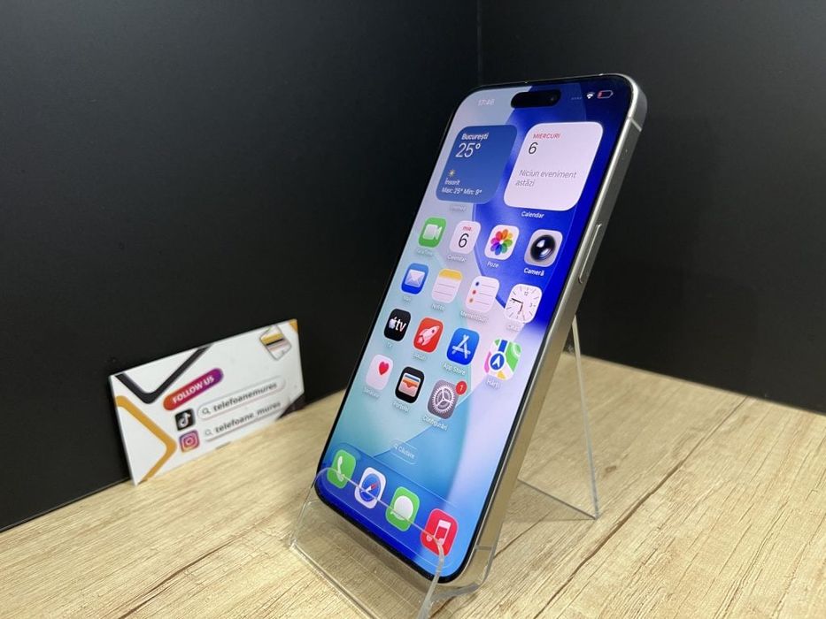 Iphone 15 Pro Max 256Gb Natural Titanium Second-Hand 3 ani garanție, T