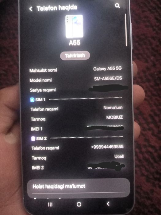 Galaxy Samsung A55 5G 8/256Gb