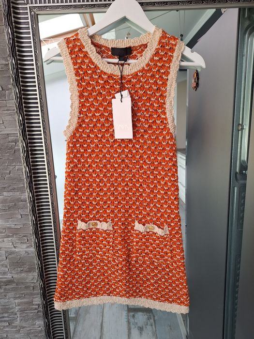 Рокля ZARA, knitted dress, размер М