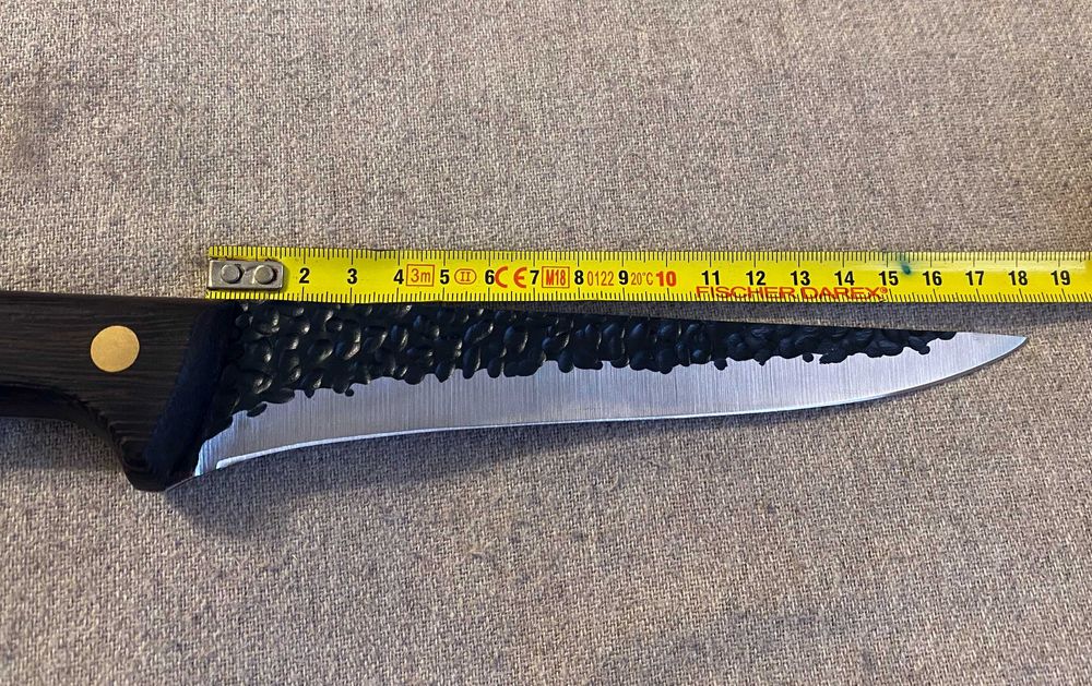 Cutit Forjat din Otel Carbon + toc piele - bucatarie - natura