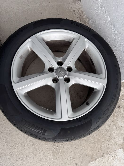 Set Jante Aliaj Originale Audi R19 model S-line  cod:8R0601025L + Anvelope Pirreli