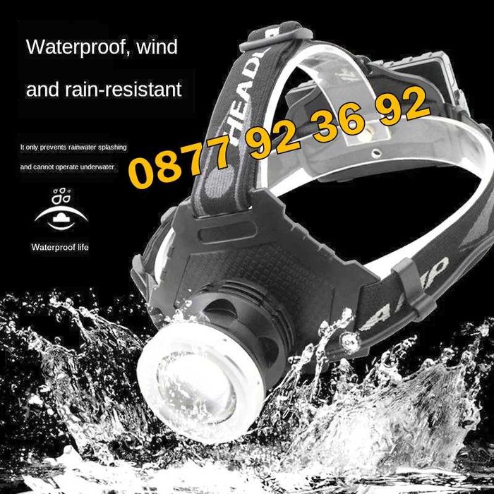 ПРОМОЦИЯ! LED челник, фенер за глава, прожектор, модел: P70