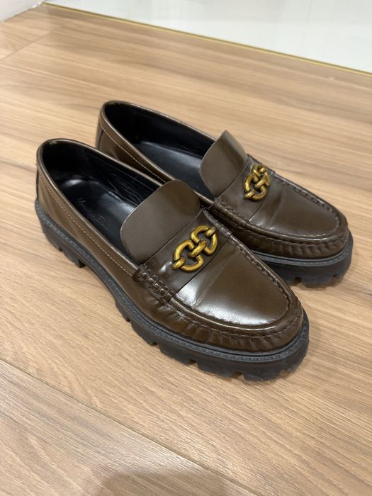 Кожаные лоферы Massimo Dutti, 39р