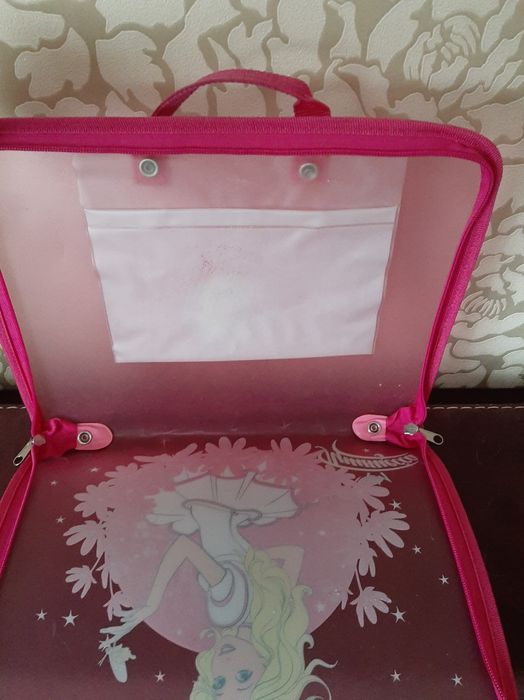 Папка и пенал для девочек с ручками