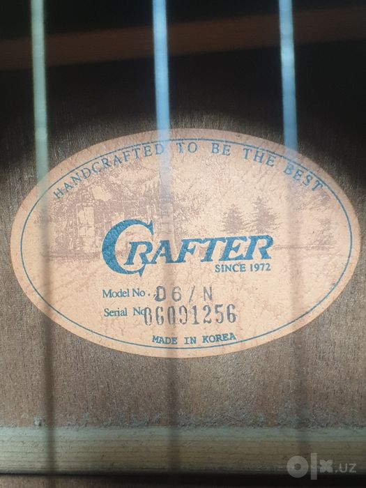 Гитара Crafter D6/N, Корея.