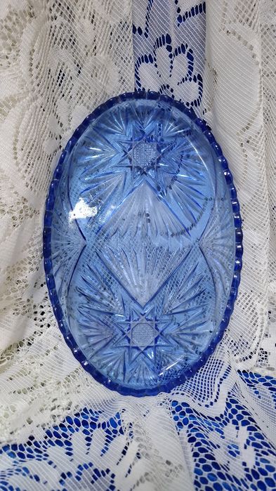 Вазы для интерьера,,кобальт,позолота,хрусталь