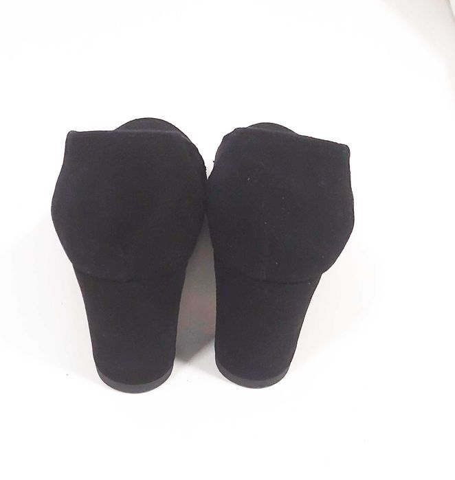 Pantofi din piele naturala intoarsa, negru, masura 35