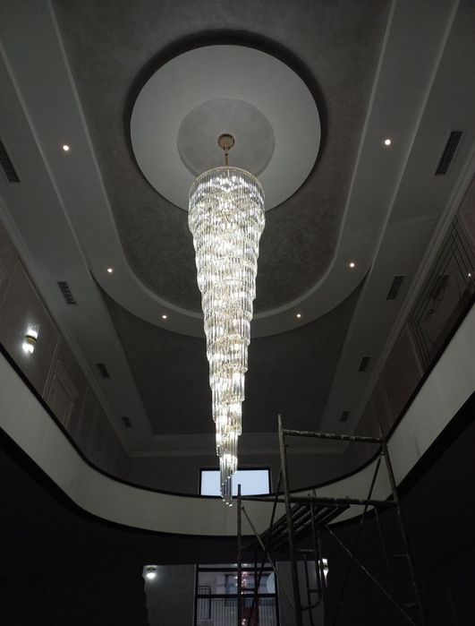 Установка люстры