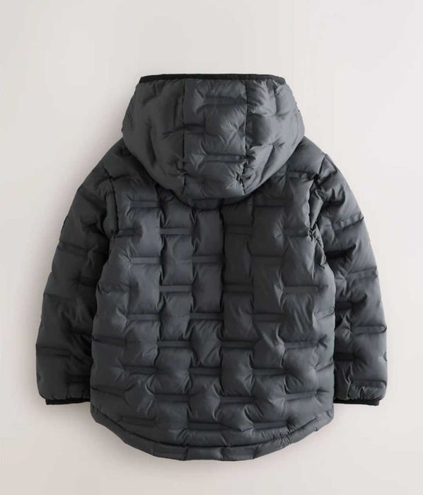 Въгленово сиво - Ватирано пухено якето Superdry NEXT за момче