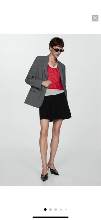 Къса черна пола MANGO