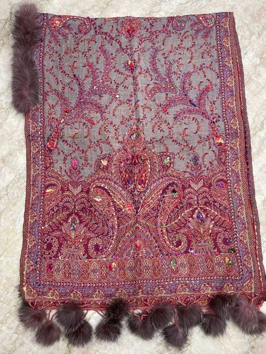 Подарки для Женщин Шарфы эксклюзивные Щёлк, Щерсть,Кашмир, Хлопок