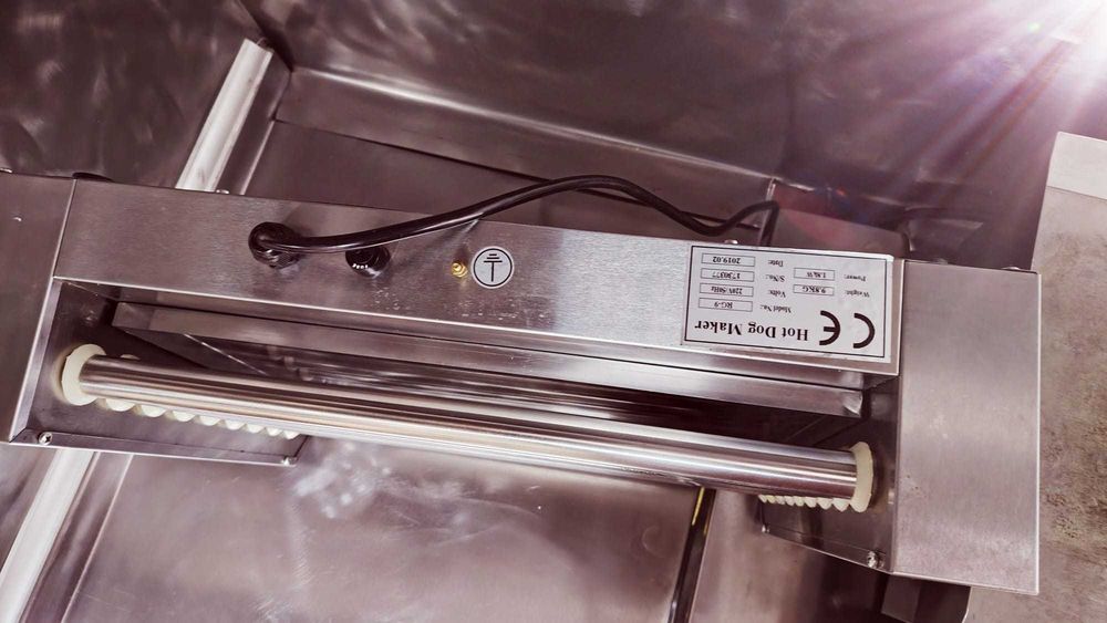 Grătar Profesional cu 9 Role pentru Hot Dog / Crenvurști (Inox HoReCa)