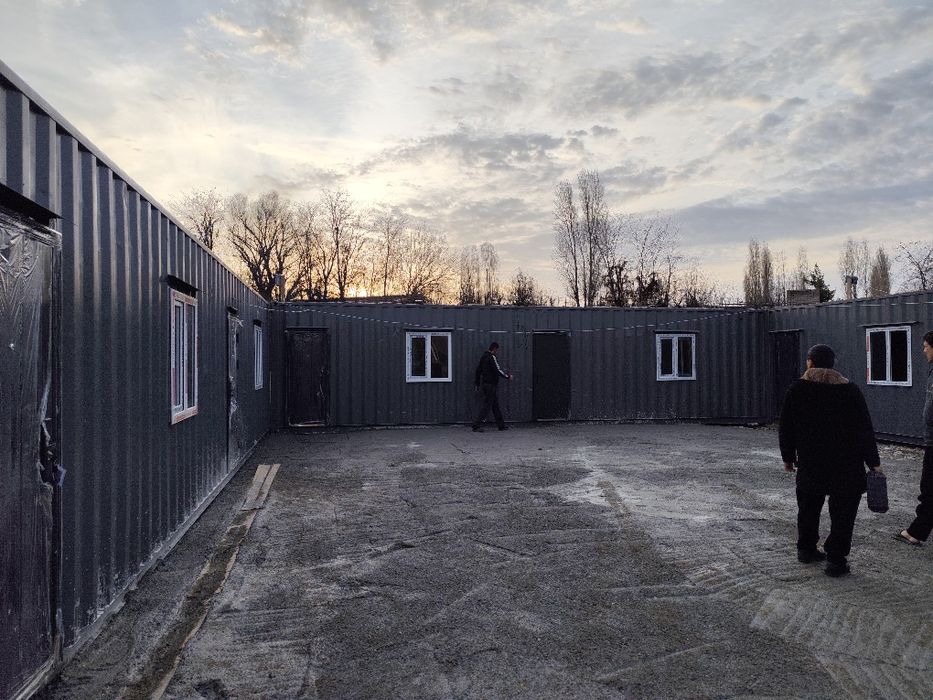 Konteynirlardan YotoqXona Ofes Magazin Sanuzel Sartaroshxona Fast food