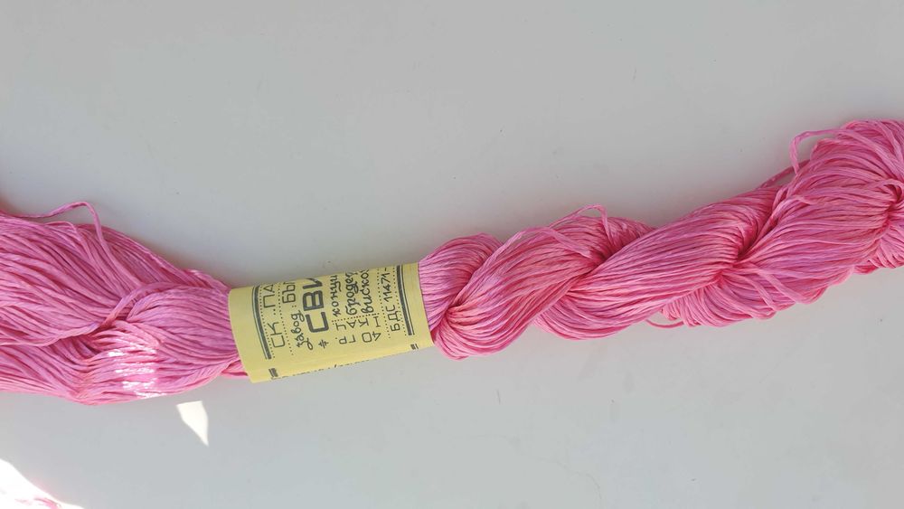 Прежда вискозна/целулозна цветна коприна за плетене, бродиране, тъкане