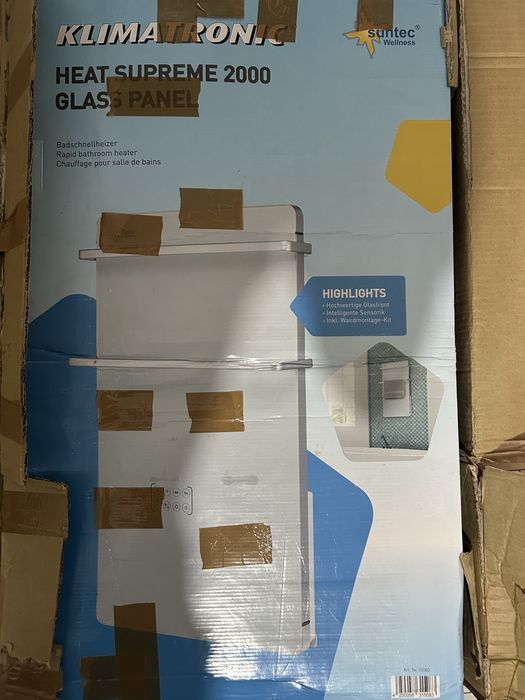 Încălzitor electric pentru baie Suntec Wellness Klimatronic Heat Supreme 2000 Glass Panel – 2000 W
