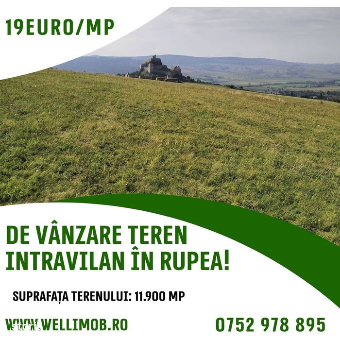 De vânzare teren intravilan în Rupea!