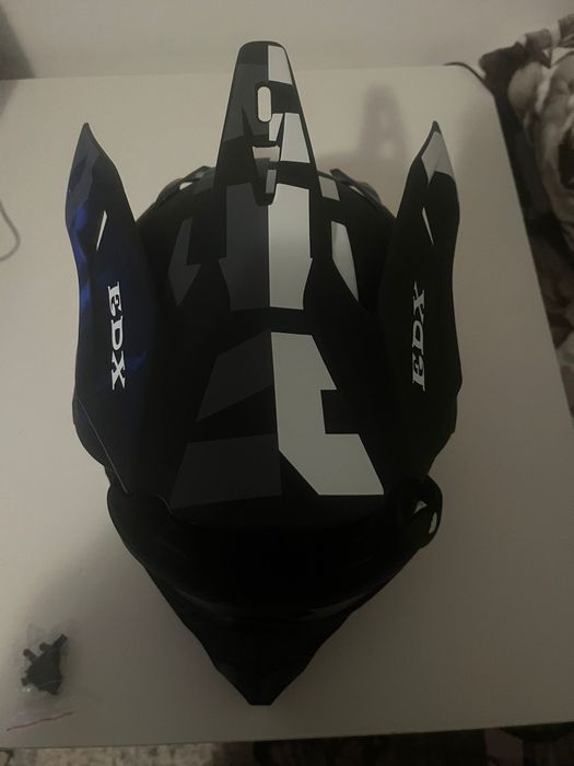 Casca off-road +ochelari  EDX 59-60 cm