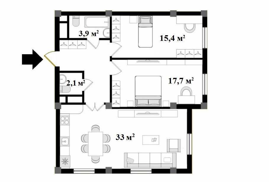 ЖК Parkent Plaza. 3/5/14 спецплан 83.6 м², евроремонт +мебель +техника