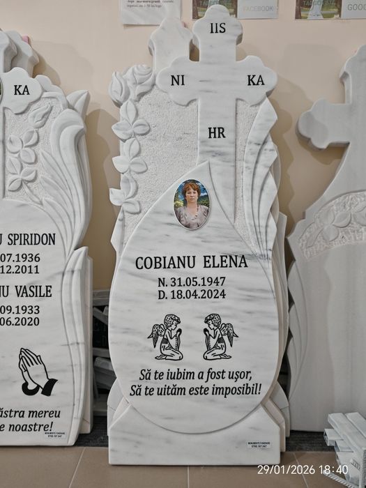 Gravare Monumente funerare - Cruci din marmura