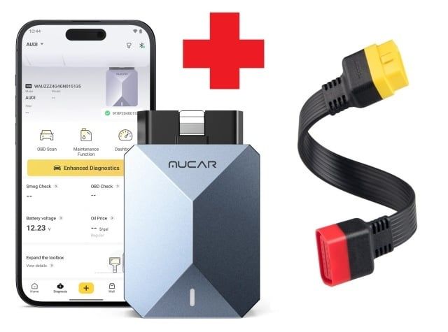 Interfata auto easydiag Originala Mucar BT200 Max  licenta nelimitata + update online,  android, ios, multimarca, bluetooth, prelungitor  obd2 inclus