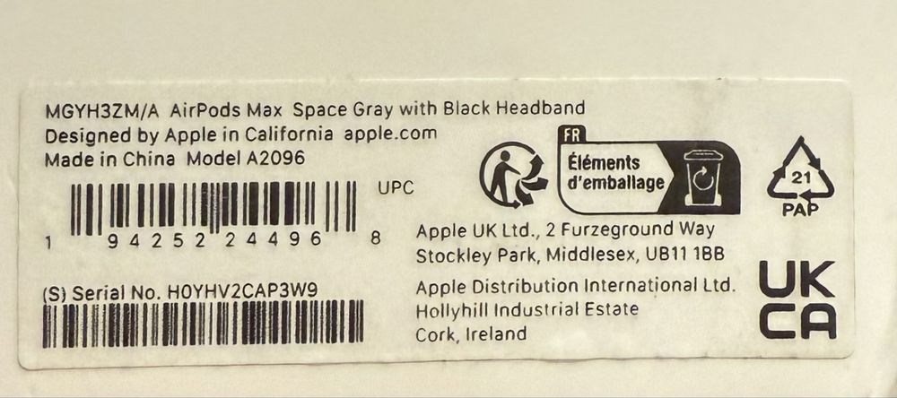 Аудио слушалки Over the Ear Apple AirPods Max, Noise cancelling