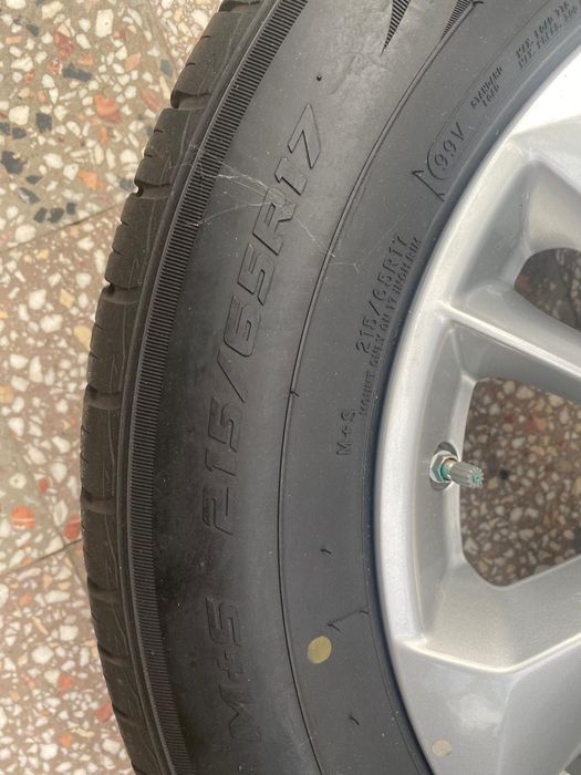 Jante originale AUDI VW SKODA 215 65 17 anvelope noi senzori presiune