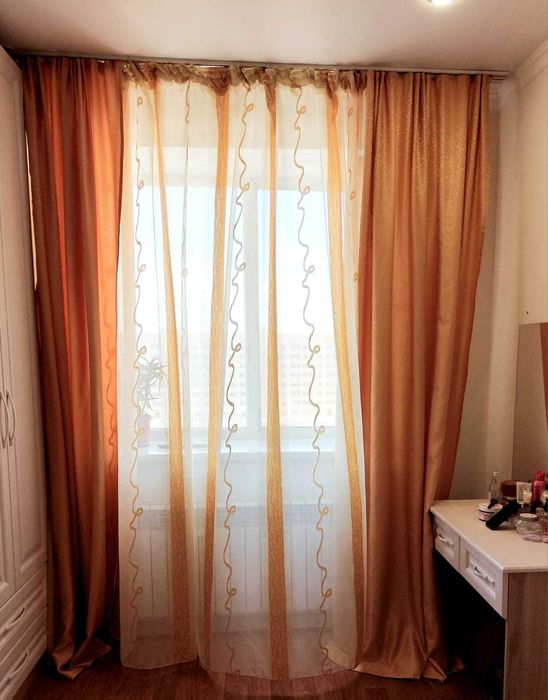 Шторы и тюль в хорошем состоянии