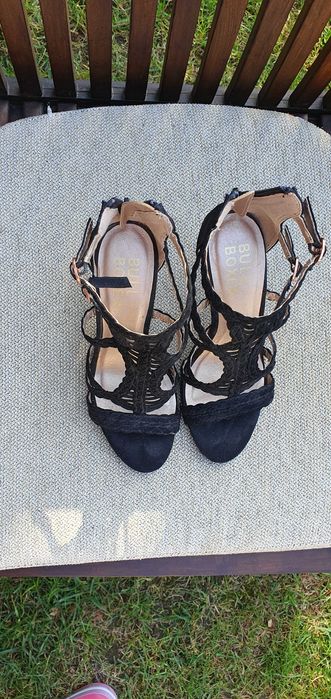 Черни сандали на висок ток BULLBOXER, 37 номер