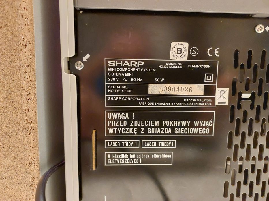 Combină audio Sharp MPX100H. CD/ MP3/ Tape / Tuner. Totul funcțional.