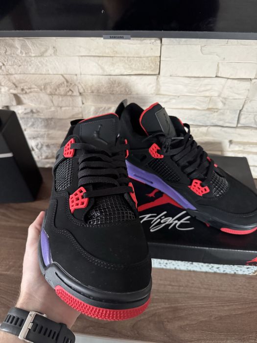 Air jordan 4 black purple 43