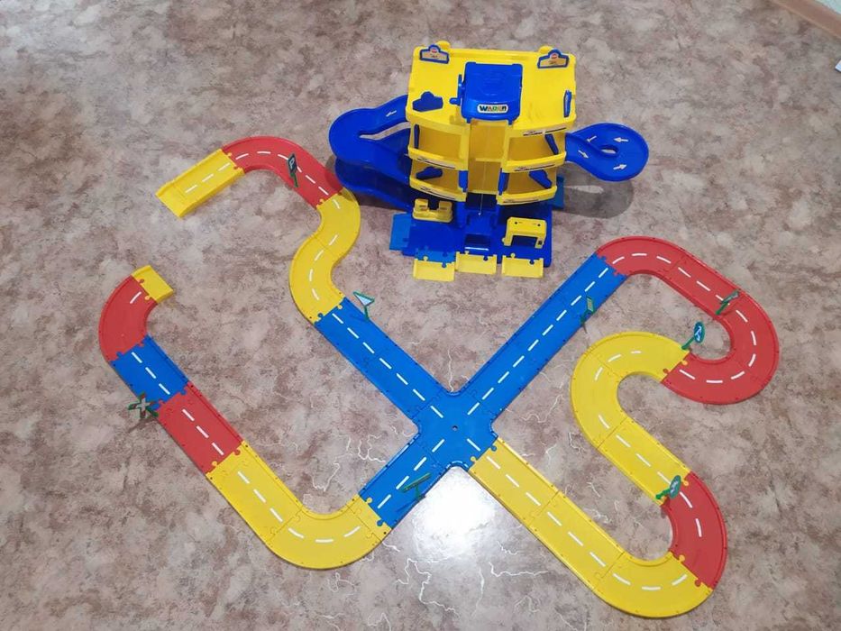 Детский конструктор WADER гараж дорога