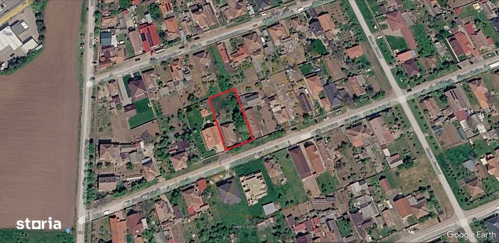 Casa 3 camere, Teren 1036 mp Front 22 m - Str. Florilor 46 - Carei -