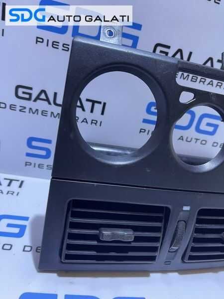 Set Gura Grila Aer Aerisire Ventilatie Rama Bord Centrala Panou Comanda AC Clima Fiat Albea 2002 - 2012 Cod 735336638